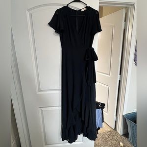 Navy high low dress